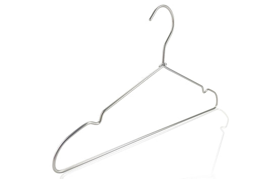 LINA - Cintre en aluminium avec encoches et barre pour chemises robes et ensembles