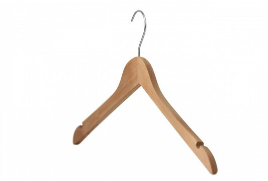 Cintre en bois avec encoches pour chemises robes et vestes (PLB)