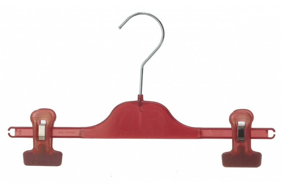 Cintre en plastique avec pinces pour jupes et pantalons (SOC)