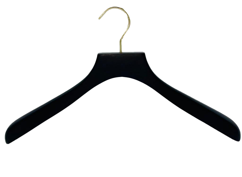 6 cintres en frêne pour veste et costume - coloris noir, bois